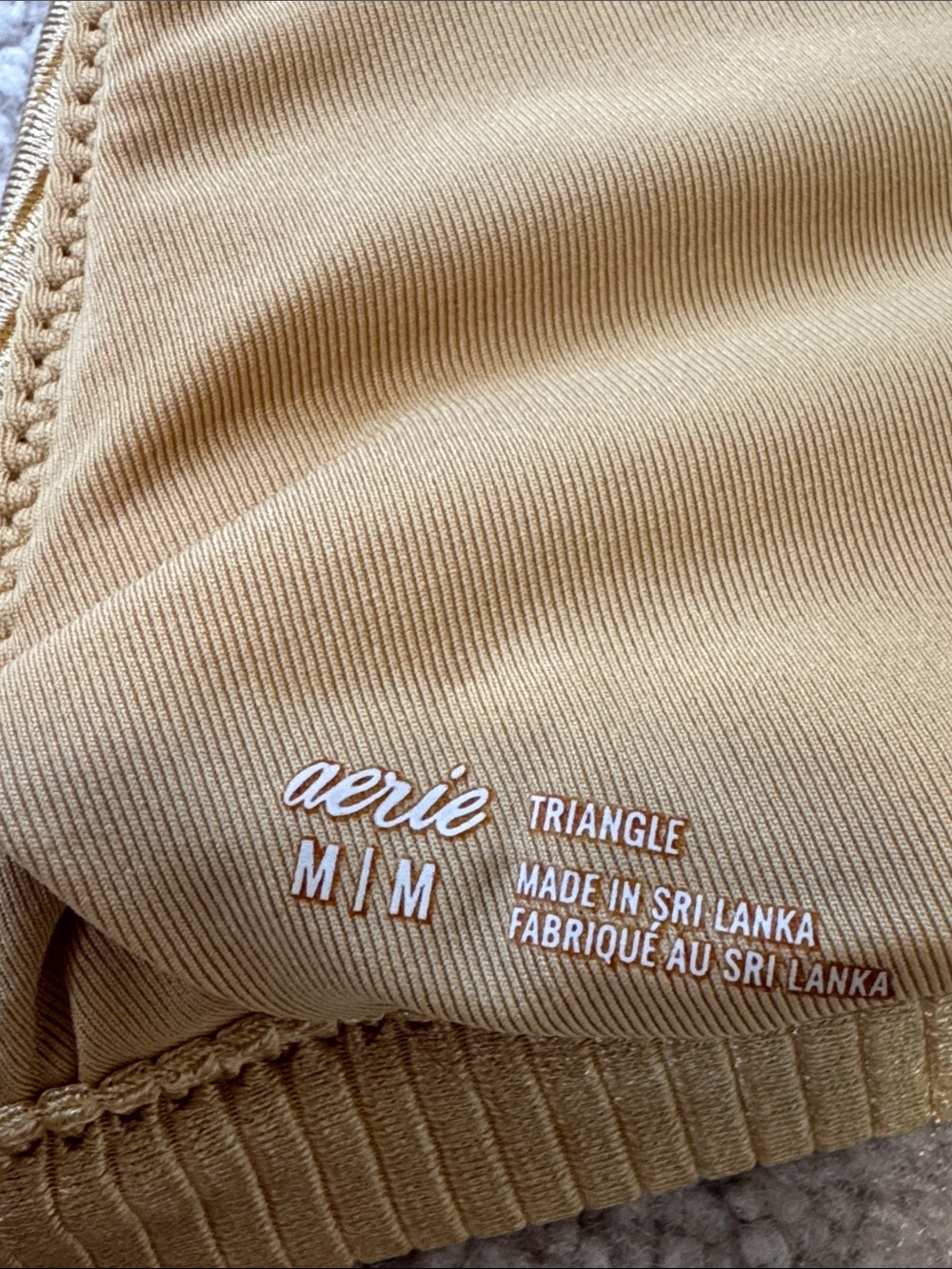 aerie sz M NWT Ribbed Gold Cheeky Bikini Medium NEW - Picture 7 of 10
